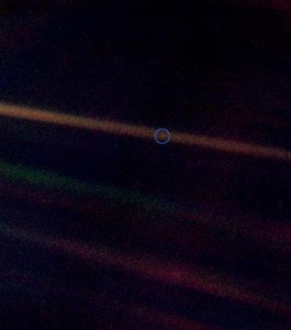 Earth seen from 6.1 billion kilometres (3.7 billion miles)
