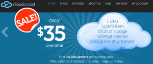 Cloud at Cost Main Page Screenshot