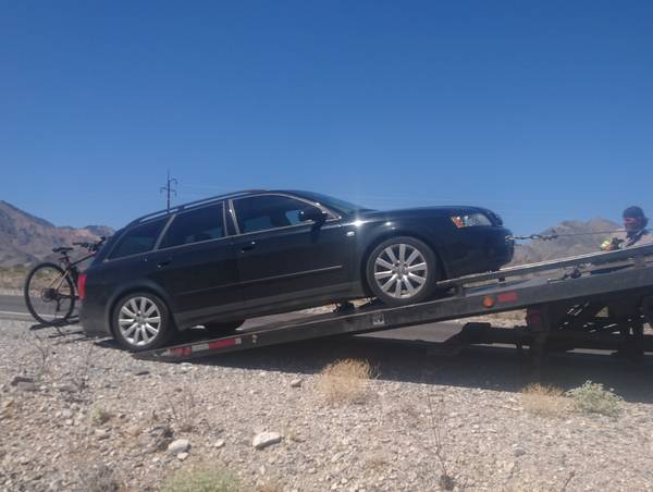 My Wagon with a Blown Engine being Towed out of Death Valley