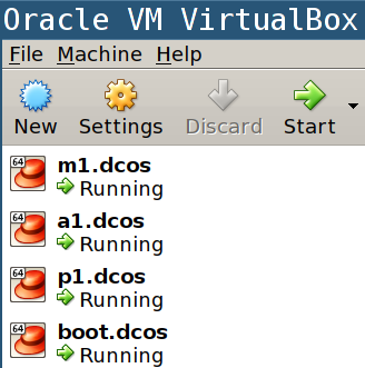 DC/OS Nodes Running in Vagrant
