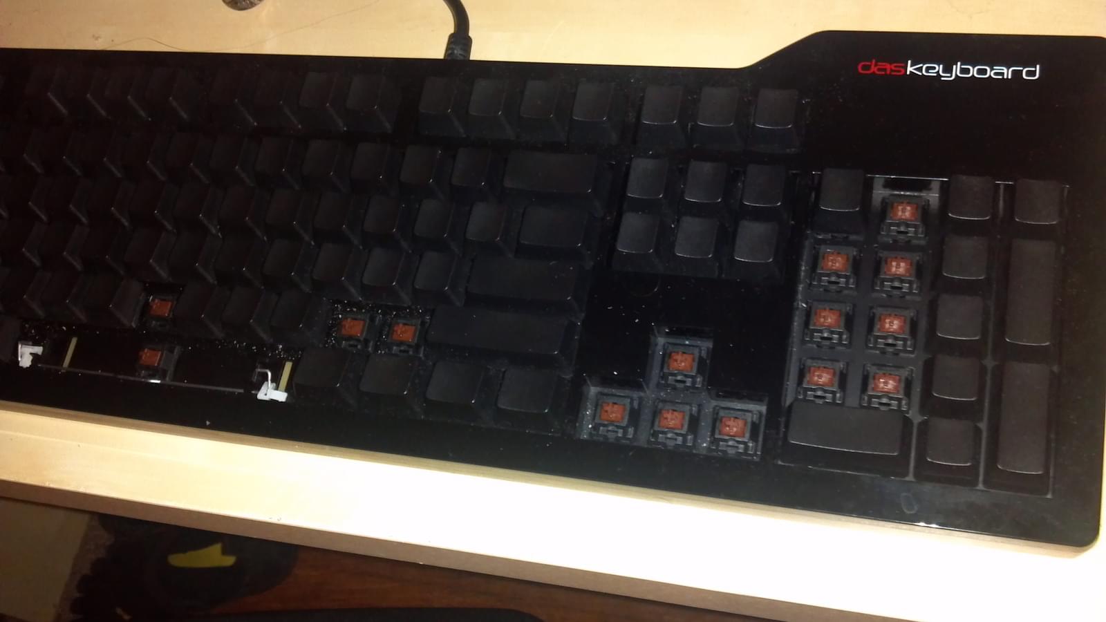 Das Keyboard with some Keycaps Removed