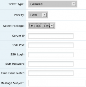 Cloud at Cost Support Ticket Screenshot