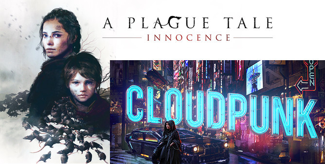 Game posters for A Plague Tale Innocence and Cloudpunk
