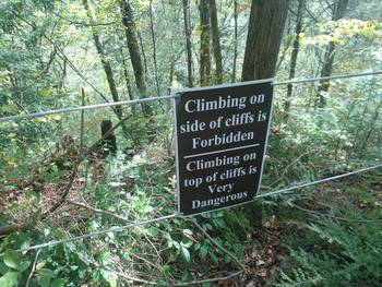 No Climbing Sign