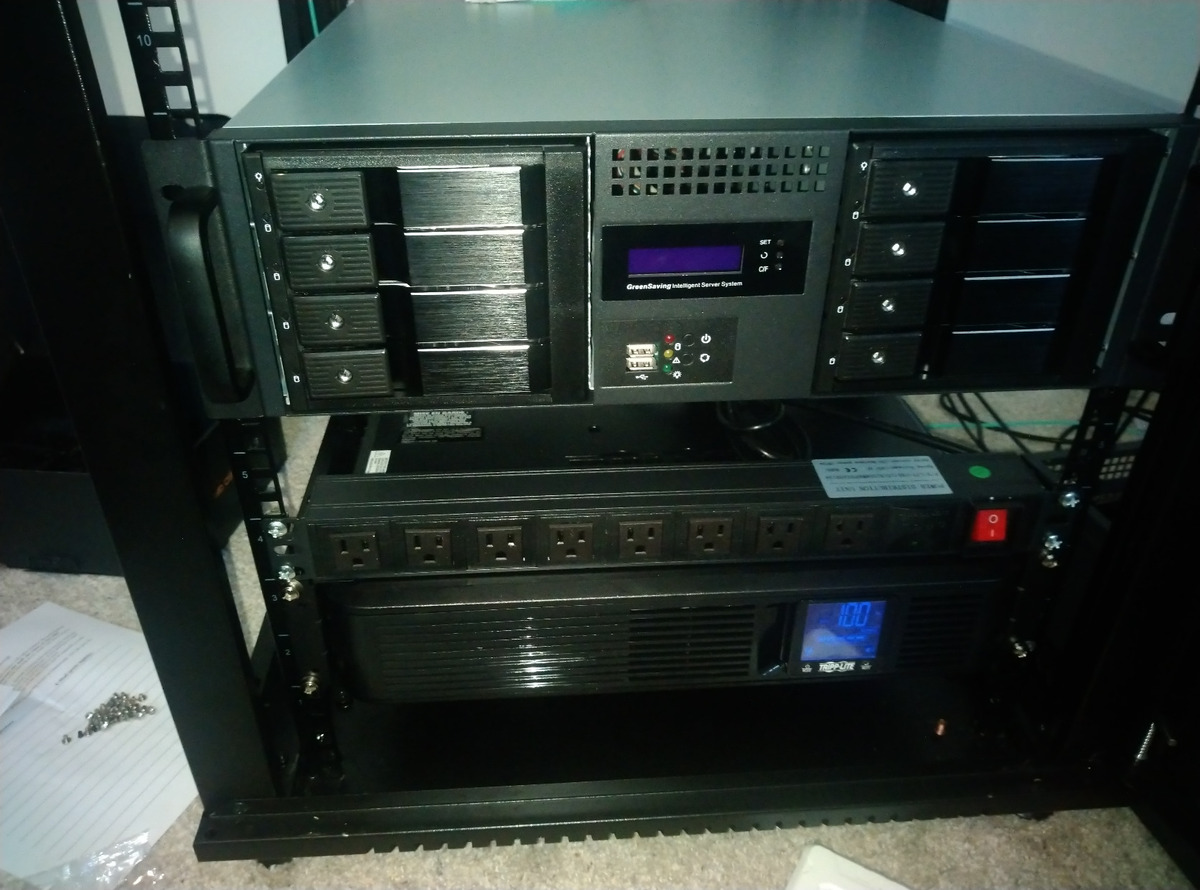 Rackmount with file server and another server
