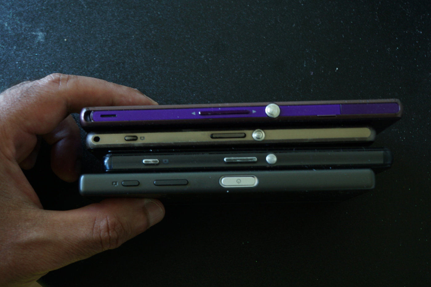 From Top to Bottom: Sony Z, Z1C, Z3C, Z5C