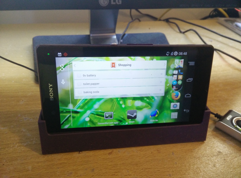 My Sony Xperia Z it its Dock