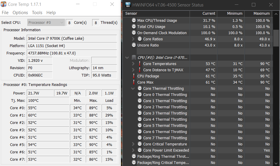 Temperatures for the Scythe Shuriken 2