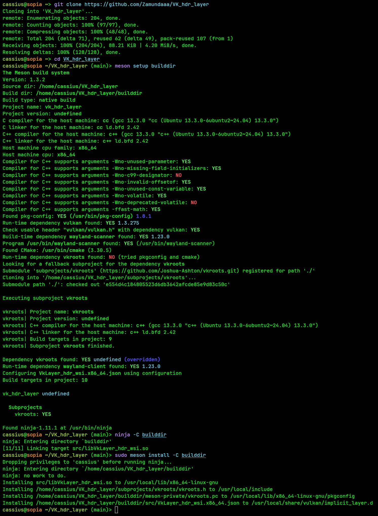 Building the VK HDR Layer