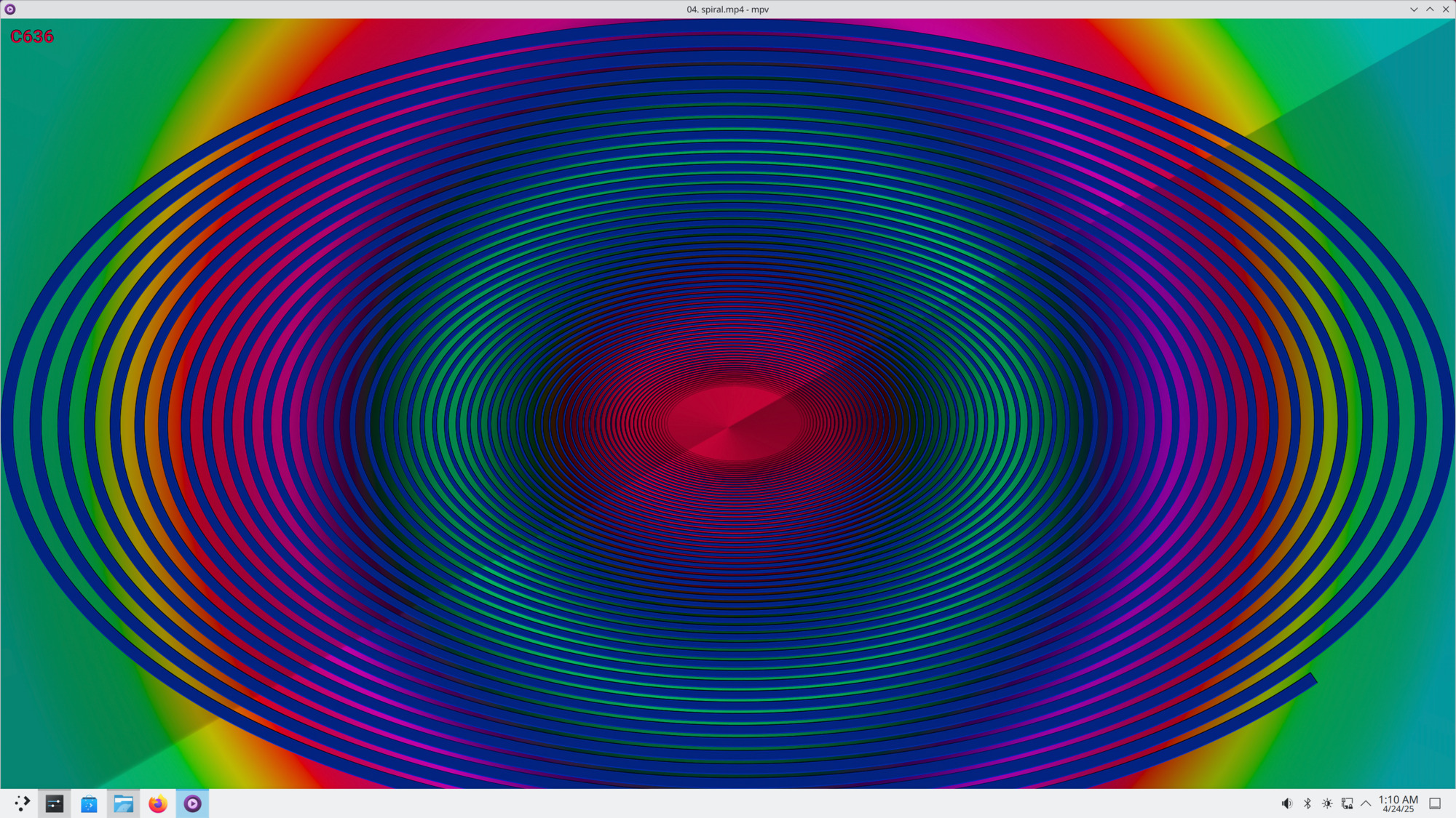 Spiral Test Displayed in SDR