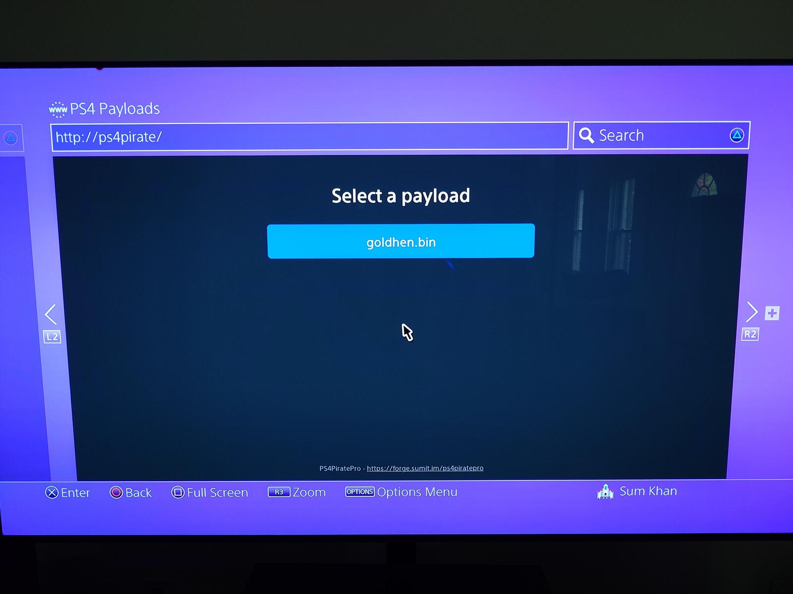 PS4 Pirate Pro Payload Selection