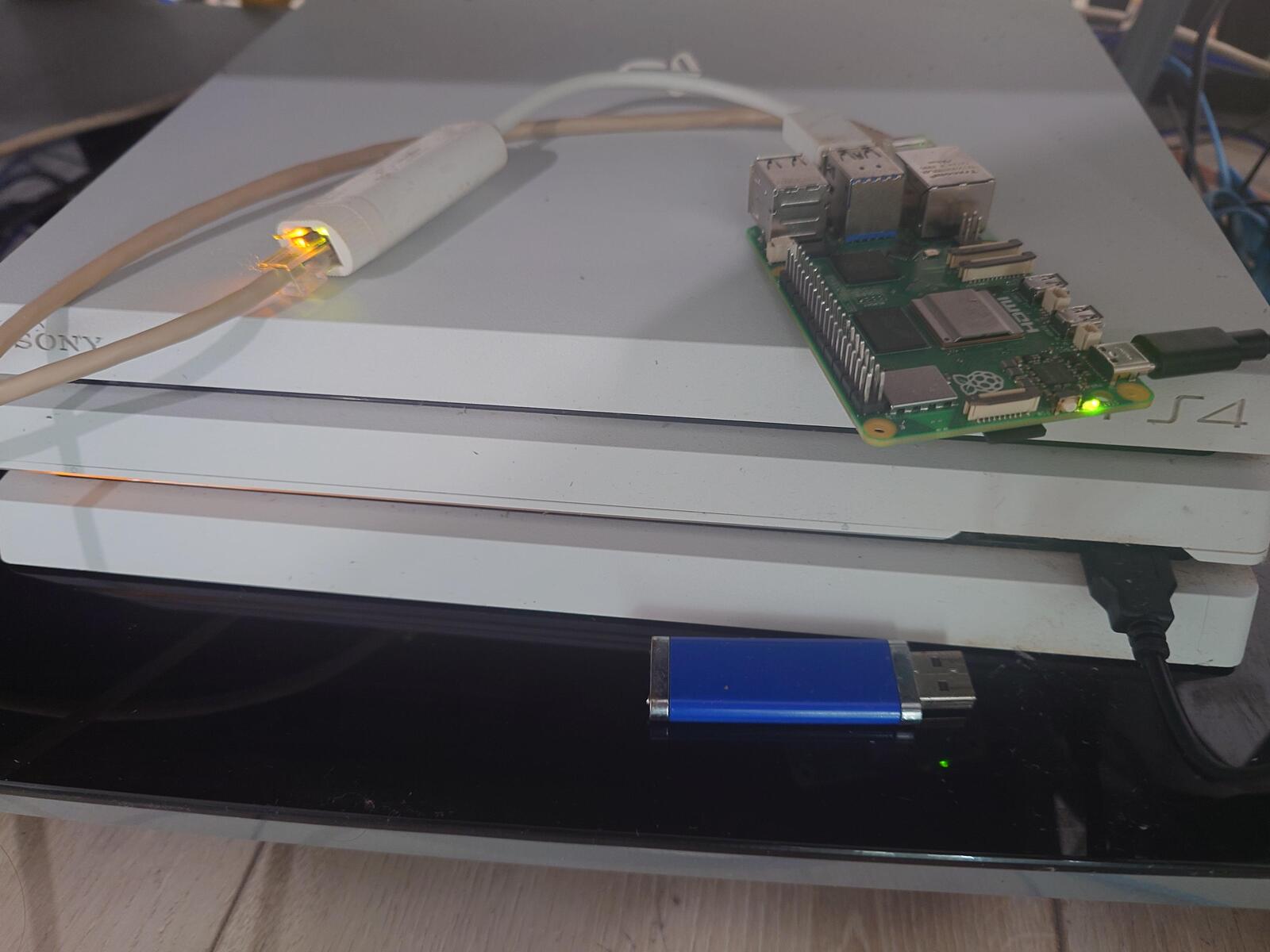 PS4 Pro Connected to Raspberry Pi 5
