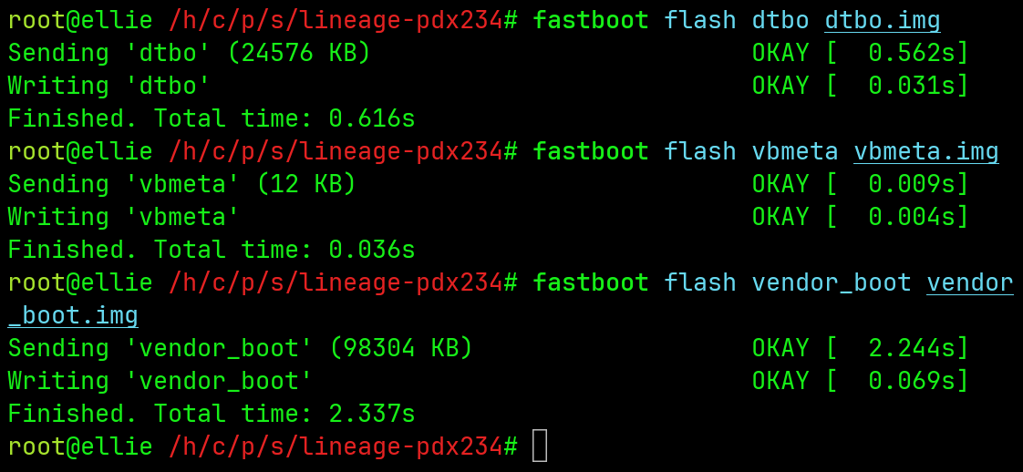 Flashing Partitions with Fastboot