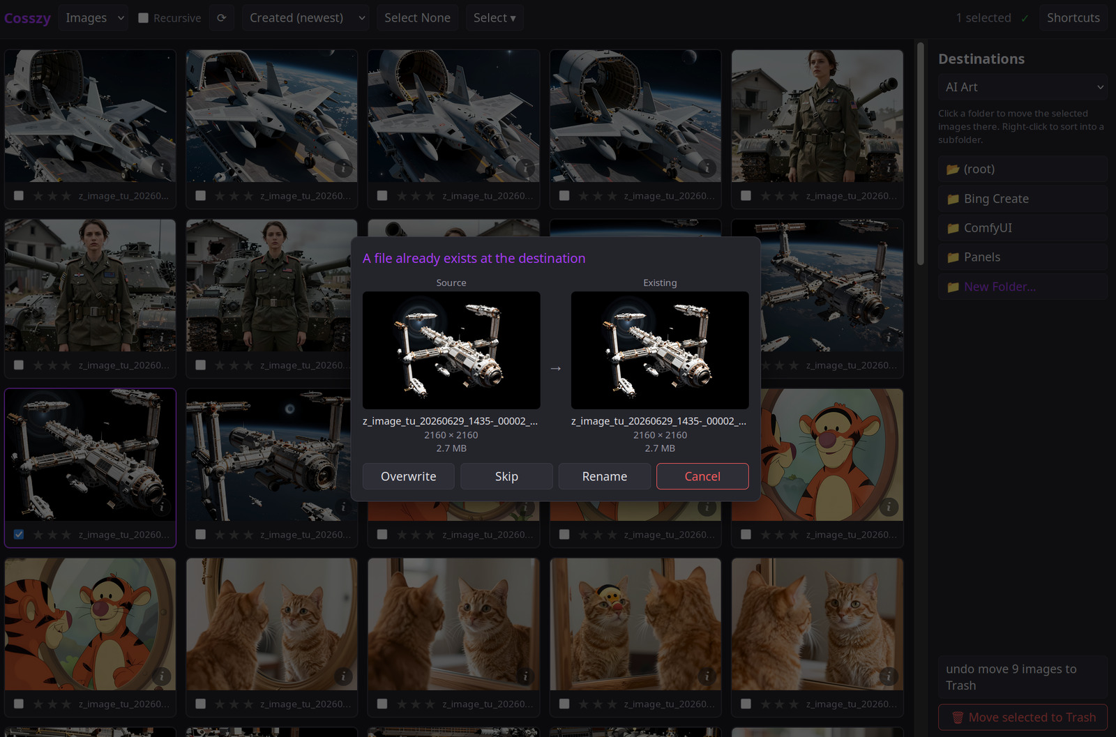 Rename Duplicate Image Dialog