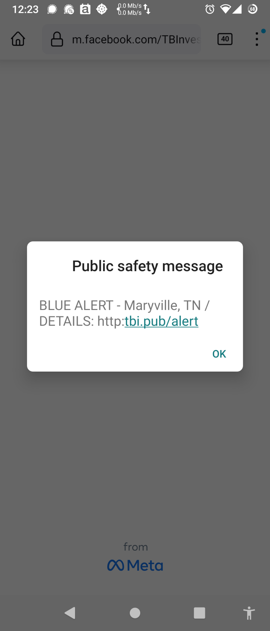 Emergency Blue Alert on 9 February, 2024