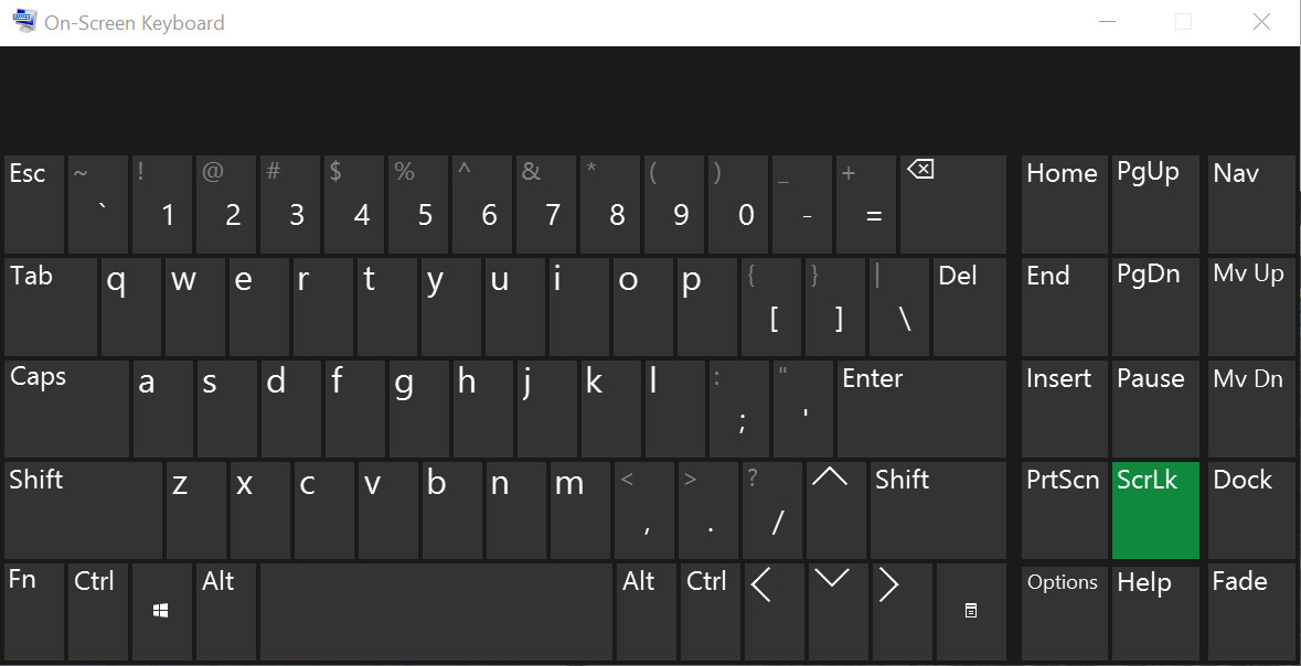 Windows on-screen keyboard