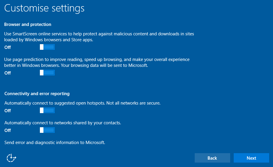Custom Windows 10 Privacy Settings Screenshot 2